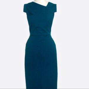 J.Crew Origami Sheath Dress 4 in India Blue